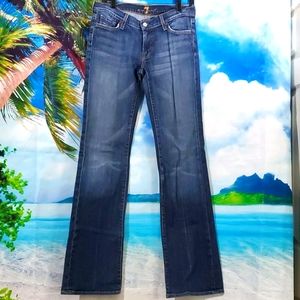 7 For All Mankind DAISY ANKLE - Vaqueros Bootcut - Mid Blue/azul